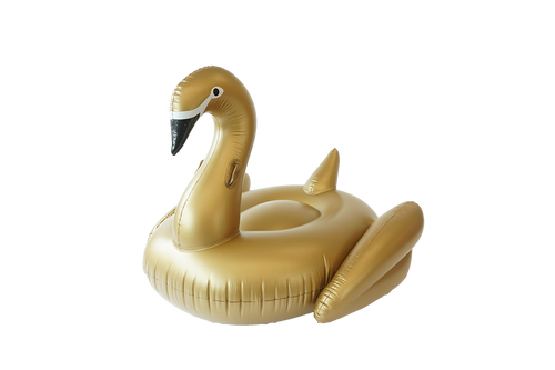 SunFloats Inflatable Gold Swan Pool Floats