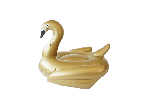 SunFloats Inflatable Gold Swan Pool Floats