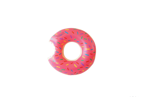 SunFloats Inflatable Strawberry Donut Ring Pool Floats